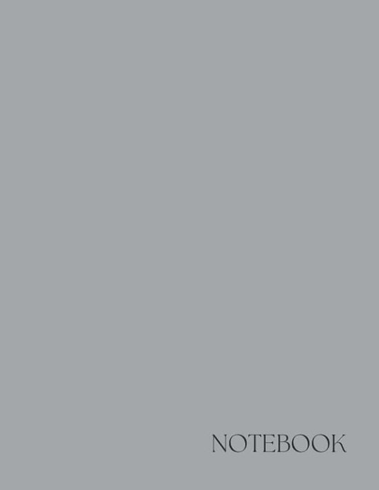 Notebook: Minimalist, 8.5 x 11 | Matte Gray | Minimalist Planner
