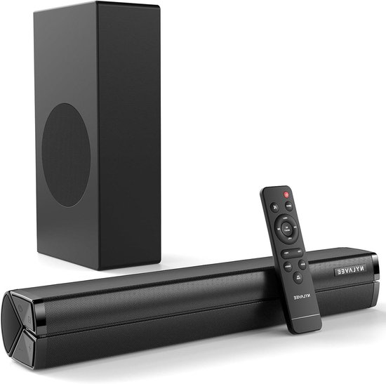Nylavee Soundbar - Hifi Stereo Soundbar - Muziek Luisteren - Diepe Basversterking - 40.6 cm - Zwart