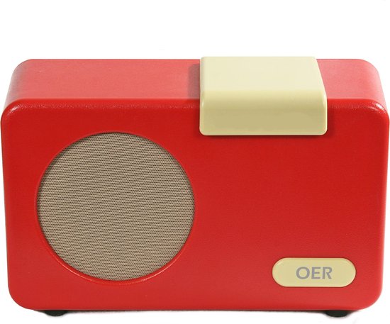 OER Muziekspeler voor Ouderen met Dementie (OER Radio) - Simpele Bediening Met 1 Knop - Dementie Hulpmiddel - Dementie Radio - Muziek en Dementie - Stevig - 4GB Geheugen - Rood van OER.