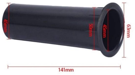 Omgekeerde Buis - 50mm Luidsprekers - 2 stuks - ABS-plastic - Geluidskwaliteit - Ideaal voor 4-6 duim - Perfect voor thuisgebruik - Zwart