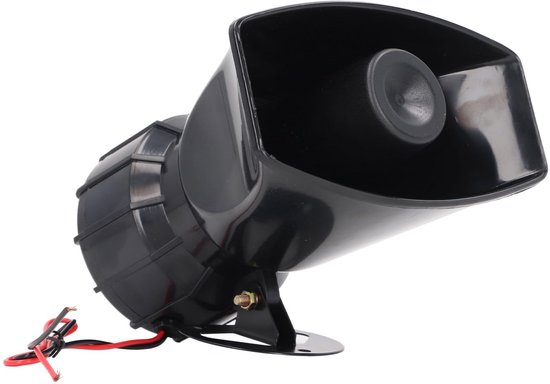 OmGoods - Dailygoody - 130DB Sirene Luidspreker - Alarmhoorn - Hoog vermogen - Zwart - Brandgeluid - Ideaal voor supermarkten en bouwplaatsen - Wandmontage