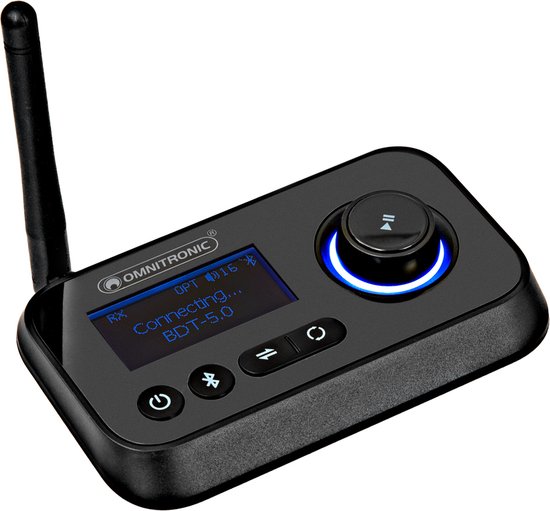 OMNITRONIC BDT-5.0 Bluetooth 5.0 ontvanger audio adapter van OM