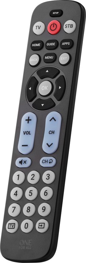 One For All URC6821 Universele Big Button afstandsbediening - zwart van One For All