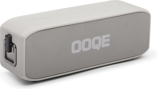OOQE PRO S9 - Bluetooth Speaker - Draadloos - Ingebouwde Basradiator - Zuivere Bas - 20 uur Batterijduur - Microfoon - Handsfree Bellen - Stootbestendig - Waterbestendig - Geschikt Voor Binnen en Buitengebruik - Grijs van OOQE