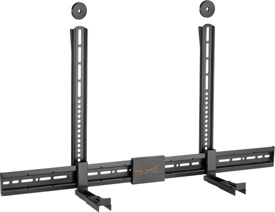 Ophangbeugel voor Soundbar - Universeel - Bevestiging aan TV of muur - Tot 15kg - Zwart van Merkloos