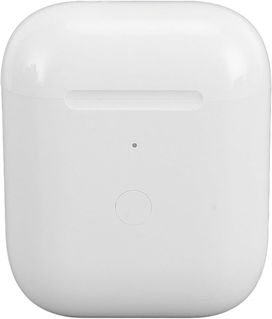 Oplaadetui voor IOS-oordopjes 1e en 2e Generatie, Ingebouwde 550mAh Batterijoplader, Vervanging met Bluetooth-koppelingssynchronisatieknop, Beschermhoes, Wit