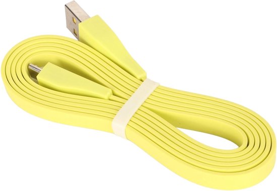 Oplaadkabel USB A naar Micro USB voor UE Wonderboom, Megaboom en Mega Boom - 3,9 ft Fluorescent Geel, Geschikt voor Draadloze Speakers en Accessoires