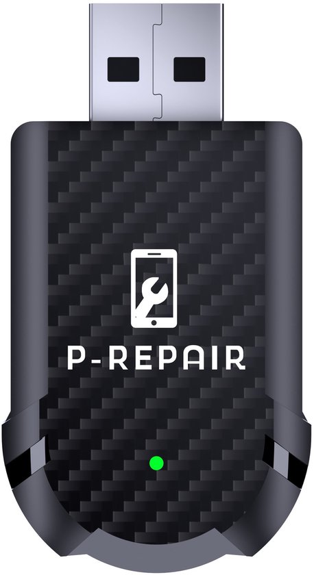 P-Repair 2-in-1 Carplay Dongle - Android Auto Dongle - Draadloos Carplay Geschikt - Wireless Carplay Geschikt - Android Auto Geschikt - USB Carplay - USB-C Carplay - Zwart van P-Repair