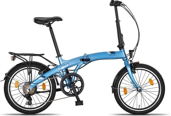 PACTO THREE FOLDING BIKE 6v LIGHT BLUE VOUWFIETS PLOOIFIETS ALUMINIUM SHIMANO 20 inch van PACTO