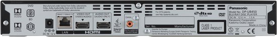 Panasonic -DPUB450EGK - 4k blu-ray-speler