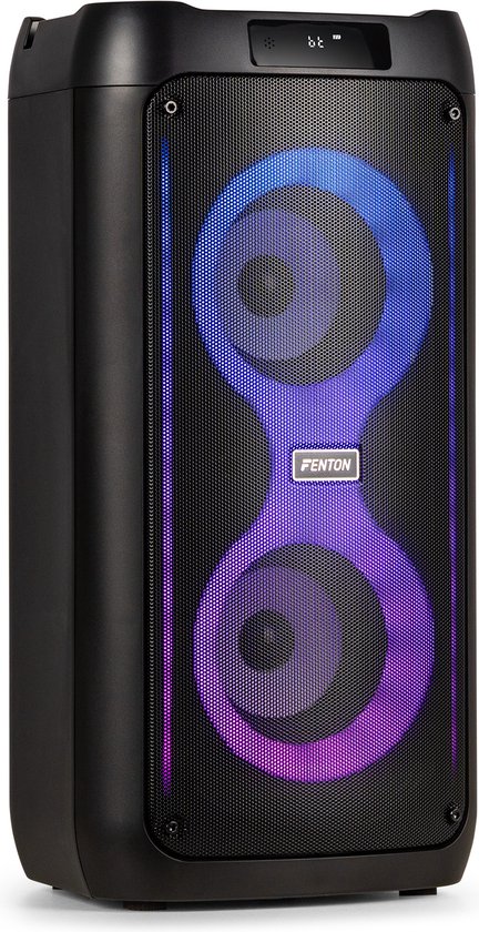 Partybox - Fenton Core80 - Bluetooth speaker draadloos - Draagbare speaker met lichteffecten en accu van Fenton