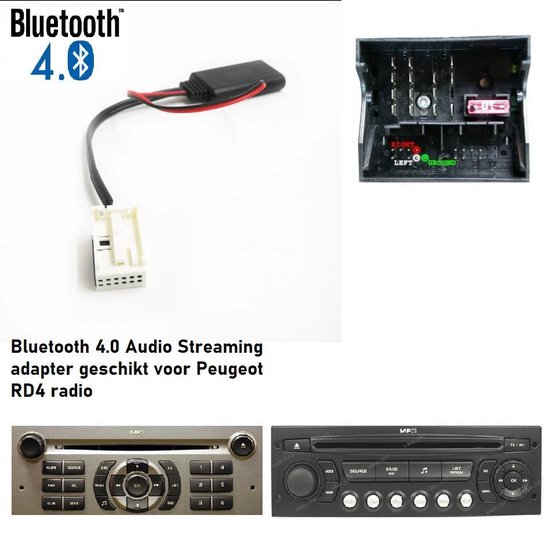 Passend voor Citroen C2 C3 C4 C5 C6 C8 Berlingo Jumpy Bluetooth Muziek Audio Streaming Adapter Aux Dongle Mp3 RD4 Youtube Deezers van INVERY