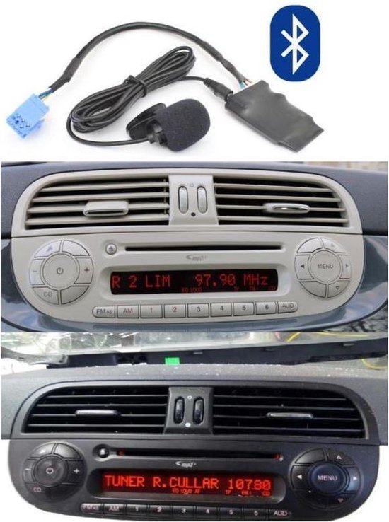 Passend Voor Fiat - 500 - Bluetooth - Audio - Streaming - AD2P - Adapter - Blue And Me - 500C - Cabrio - Abarth - AUX van Viseeo