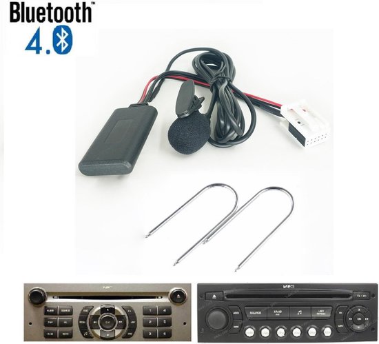 Passend Voor Peugeot 607 807 1007 4007 Bluetooth Carkit Bellen Muziek Audio Streaming Adapter Aux Module Mp3 RD4 van Merkloos