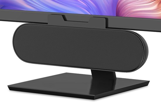 PC Luidspreker - Mini Soundbar - Desktop Audio - Clip-on Design - USB Aansluiting - Zwart