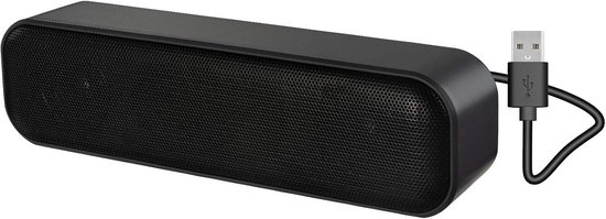 PC Luidspreker - Mini Soundbar - Muziek Luisteren - 3D Surround Stereo - 8 Watt - Zwart