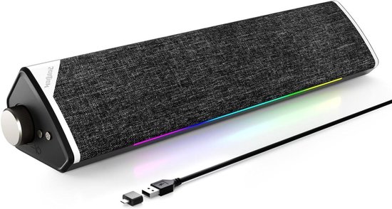 PC Luidspreker - Soundbar Computer - Muziek Gamen - Bluetooth 5.3 - USB Voeding - Zwart