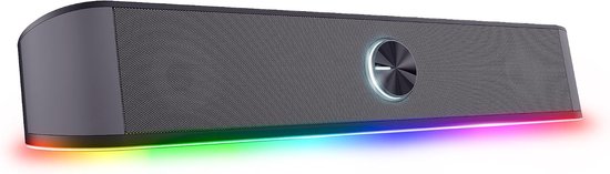 PC Soundbar - Desktop Luidspreker - Muziek Luisteren - Stereo Geluid - Compact Design - Grijs