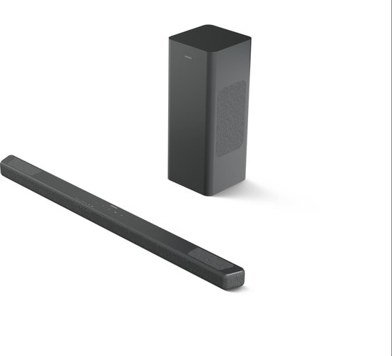 PHILIPS TAB8301/10 - 3.1.2-kanaals Soundbar - Draadloze Subwoofer - 380W Vermogen - Dolby Atmos - DTS:X - DTS Virtual:X - Bluetooth 6.0 LE Audio - HDMI eARC - Gun Metal