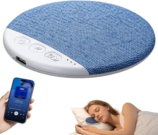 Pillow Speaker, 2026 Nieuwe Bluetooth Kussenluidspreker, Mini Botgeleiding Slaaphulp Met Stereo Bas En Witte Ruis, Ultra-Dunne Stereo Bas, Voor Volwassen Gespecialiseerde Slaapoordopjes, Blauw van Merkloos