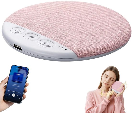 Pillow Speaker, 2026 Nieuwe Bluetooth Kussenluidspreker, Mini Botgeleiding Slaaphulp Met Stereo Bas En Witte Ruis, Ultra-Dunne Stereo Bas, Voor Volwassen Gespecialiseerde Slaapoordopjes, Roze van Merkloos