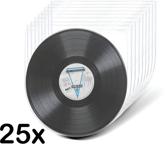 Pinguïn Records – LP binnenhoezen – 25 stuks – Vinylcare - LP beschermhoezen – LP hoezen – Antistatische (HDPE) binnenhoes – Transparant – 50 micron – Binnenhoes geschikt voor 12 inch vinyl