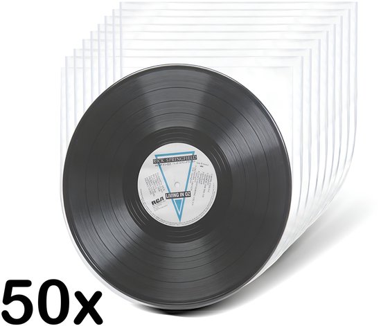 Pinguïn Records – LP binnenhoezen – 50 stuks – Vinylcare – LP Beschermhoezen – LP hoezen – Antistatische (HDPE) binnenhoes – Transparant – 50 micron – Binnenhoes geschikt voor 12 inch vinyl