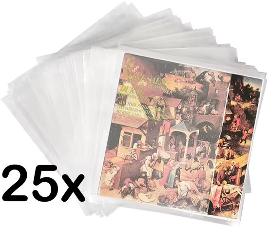 Pinguïn Records LP hoezen 25 stuks - VinylCare Essential ShieldSleeve Record Sleeves - LP hoes - Vinyl hoes - Polyethyleen extra stevig - Beschermhoes - LP beschermhoezen - Buitenhoezen voor standaard LP’s - 100 Micron