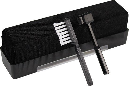 Pinguïn Records – VinylCare ProBrush - Hoogwaardige platenborstel – Complete 3-delige set – Inclusief naald- en schoonmaakborstel - Antistatische platenborstel – LP borstel – Platenreiniger voor vinyl van Pinguïn Records