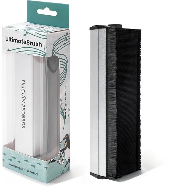 Pinguïn Records VinylCare UltimateBrush - Platenborstel - Grondige platenborstel - Koolstofvezel en fluweel borstel - Antistatische platenborstel - LP borstel - Platenreiniger voor vinyl - Extra diepe reiniging