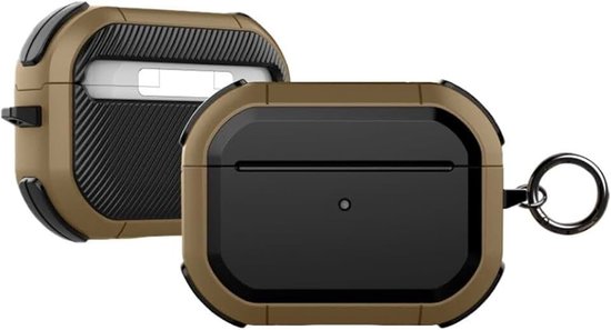 PL5 – Compatibel voor AirPods Pro Hoesje – Beschermende Case – Val- & Stootbestendig – Bruin