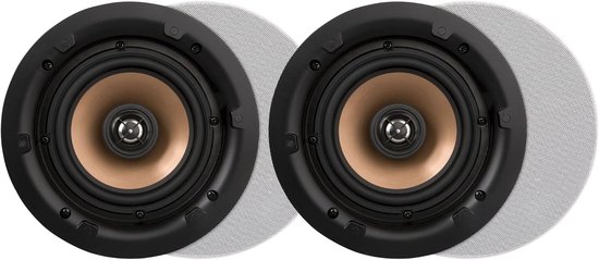 Plafondspeakers 2 stuks - 2 x 100W, rond - Waterafstotend, ideaal voor binnen en buiten - SnelShoppen