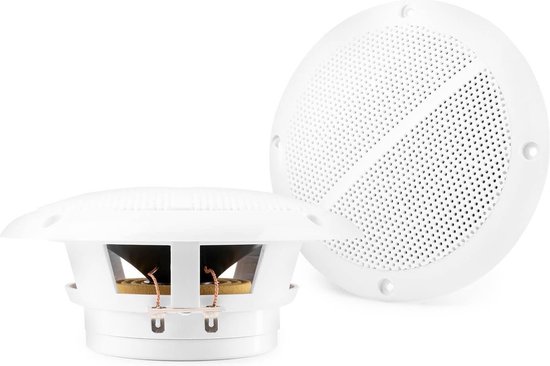 Plafondspeakers - Vonyx MSV50 - 5'' inbouw speakers - Spatwaterdicht - 80W - Wit van Vonyx