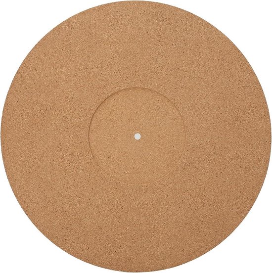 Platenmat - Slipmat Kurk - Platen Spelen - Anti Statisch - 30cm Diameter - Bruin