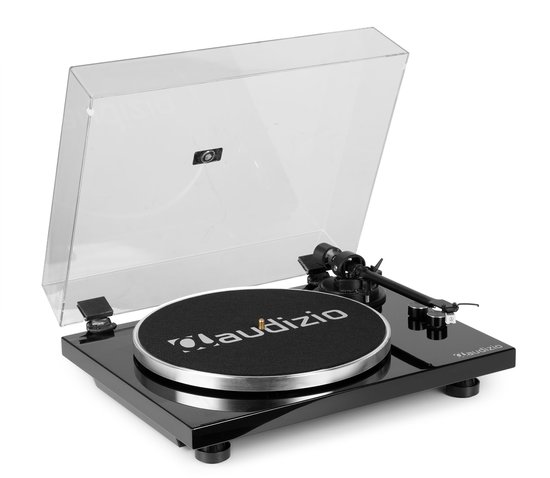 Platenspeler - Audizio Toledo premium platenspeler Bluetooth out - Stijlvol design - Zwart