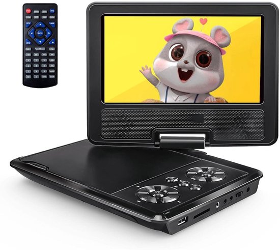 Ploutos® Draagbare DVD Speler - Compacte Mediaspeler - Regiovrij met MP3 Ondersteuning - Zwart -‎5cm x 16cm x 21cm