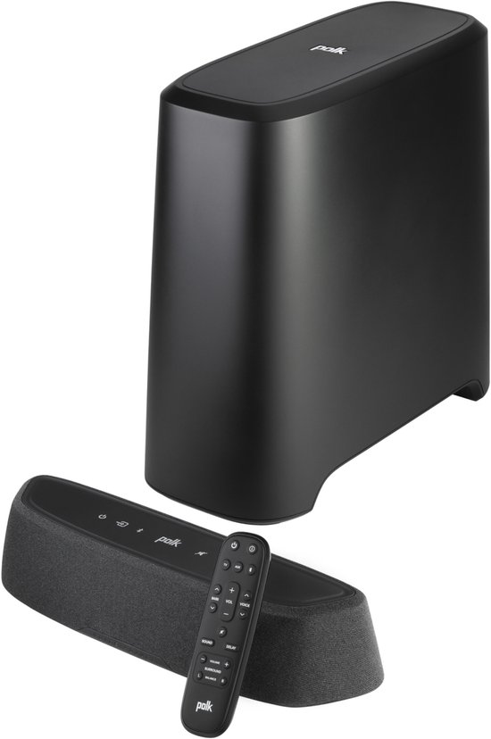 Polk Audio MagniFi Mini AX soundbar met draadloze subwoofer Dolby Atmos DTS:X zwart compact thuisbioscoopsysteem