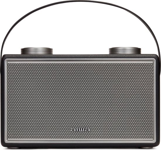 Portable Bluetooth Radio Aiwa BSTU800BK 50W Speaker Grey Vintage van Merkloos