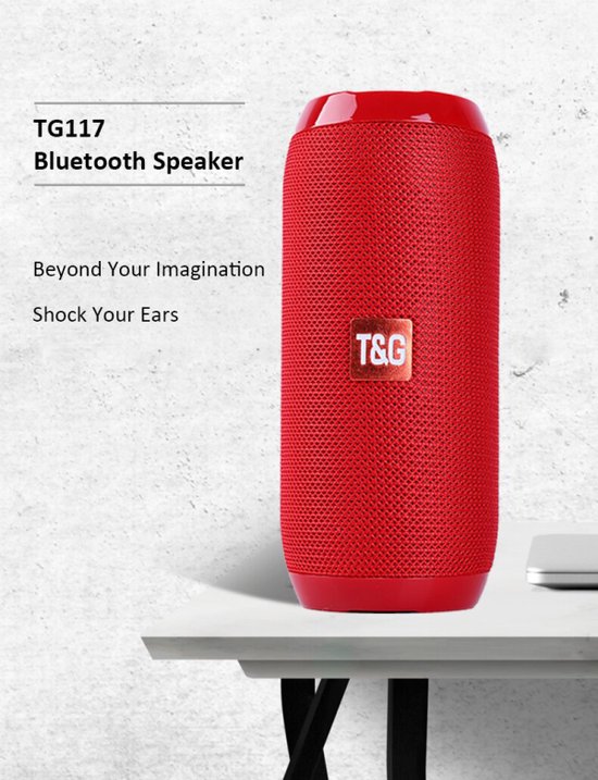 Portable Bluetooth Speaker (Red) van Merkloos