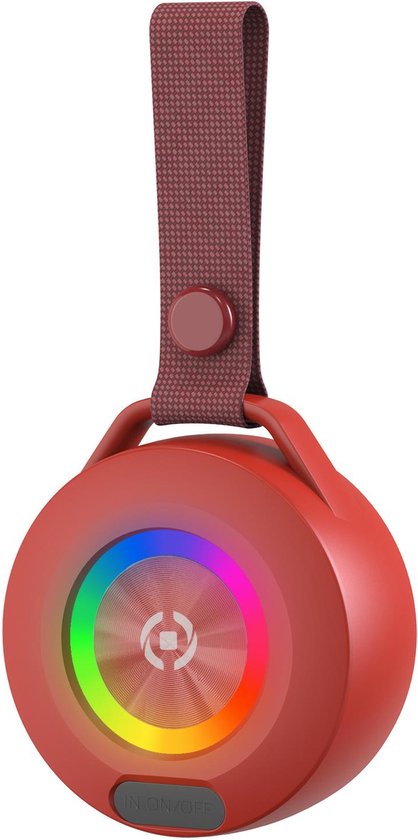 Portable Bluetooth Speakers Celly LIGHTBEATRD Red