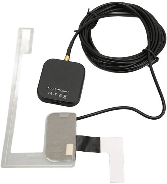 Portable Car Kit Dab/Dab + Box Radio Receiver Adapter Digital Audio Broadcast with Active Radio Antenna, USB Power Supply for Android van Merkloos