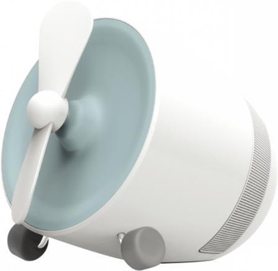 POUT EARS1 Draagbare Bluetooth luidspreker met miniventilator Blauw van POUT