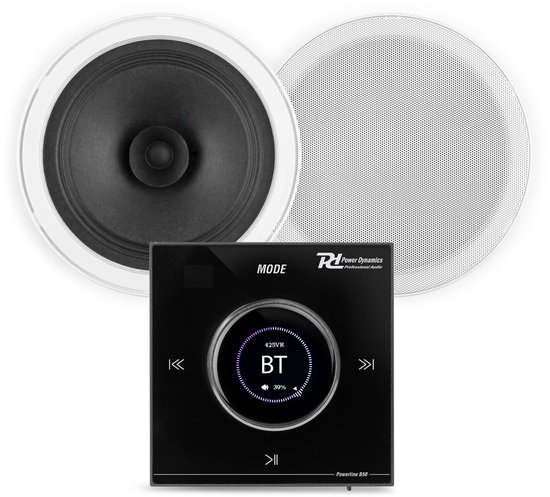 Power Dynamics badkamer speakers inbouw set - Speakers voor badkamer met Bluetooth B50B versterker