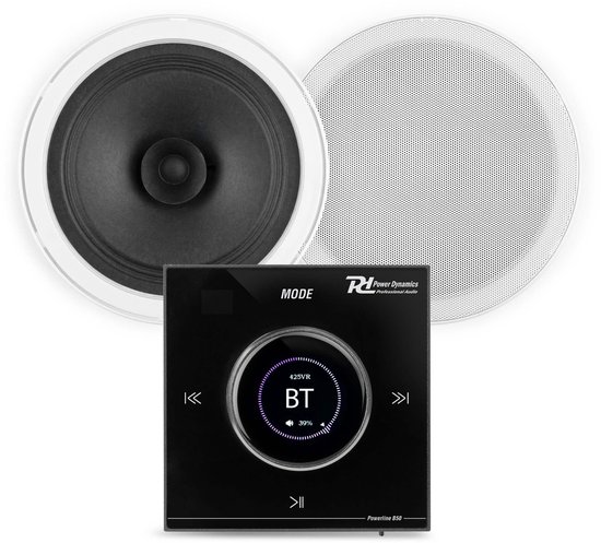 Power Dynamics badkamer speakers inbouw set - Speakers voor badkamer met Bluetooth B50B versterker