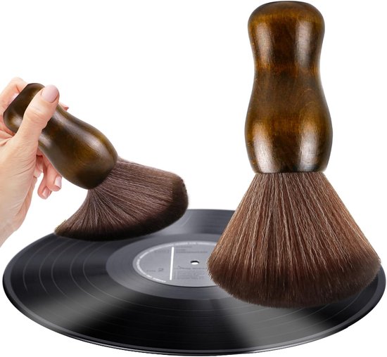 Premium Platenborstel - Vinylplatenreinigingsborstel - Antistatisch houten vinylborstel - Platenreiniger - Schoonmaak voor Vinylplaten - LP Borstel - Soft Brush Record Brush Antistatische Plaatborstel Van Carbon - Accessoires voor platenspelers