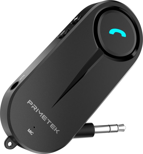 Primetek® Bluetooth Audio Receiver - BT 5.0 - 3.5MM AUX - Carkit - Bluetooth Ontvanger - Audio Adapter Receiver Dongel -