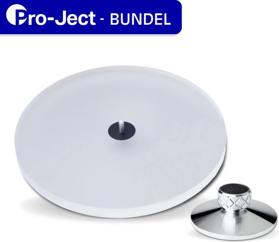 Pro-Ject Acryl it E met Clamp it upgrade set - Accessoires voor platenspeler - Minimaliseert resonantie - Geschikt voor de Pro-Ject Elemental- en Essential-serie van Pro