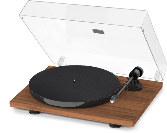 Pro-Ject E1 BT Bluetooth Platenspeler – met Phono Voorversterker – Handmatige Platenspeler – 33/45 RPM – LP Speler – AT3600L element – Walnoot