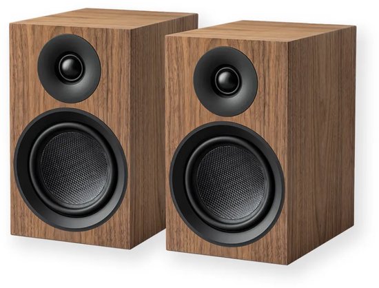 Pro-Ject Speaker Box 3E Carbon Boekenplank Speakers - High-End Geluid - Carbon Afwerking - 2-Weg - Walnoot van Merkloos