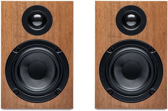 Pro-Ject Speaker Box 5E Boekenplank speakers - HiFi geluidskwaliteit – Compact ontwerp – Duurzaam MDF – Walnoot van Merkloos